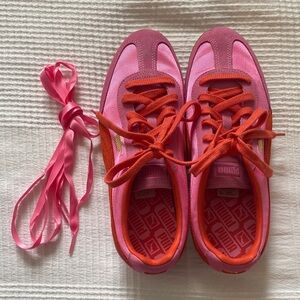 Puma Pink & Coral Low-Top Runner Sneakers